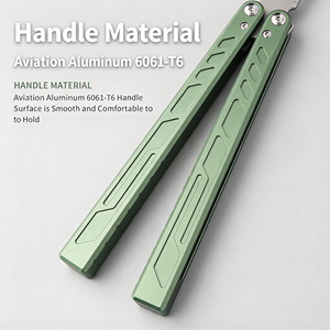 Entrenador Plegable Dos <strong>Tonos</strong> 252 mm Mango De Aluminio Anodizado Sin Filo Caja De Regalo Para Practica De Manos Y Trucos De Dedo - Product Image 2
