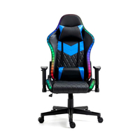 Chaise pivotante ergonomique Silla Gamer Chaise de jeu inclinable avec éclairage et dossier pour ordinateur Pc rgb LED
