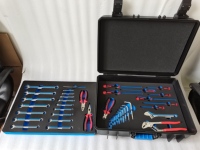 Set Perkakas Titanium Non-Magnetik Profesional Berkualitas Tinggi Merek Oak 41 Pcs, Dioperasikan Manual, OEM, Untuk Penggunaan MRI, Termasuk Kunci Pas, Tang, Hex, dan Kotak Keras