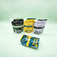 Sachets souples personnalisés avec bec verseur en plastique de qualité alimentaire 50 ml, 100 ml, 250 ml, 500 ml, 1000 ml pour jus et boissons gazeuses