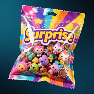 Tùy Chỉnh In Ấn Bất Ngờ Túi Mù Tùy Chỉnh Ba Bên Kín Túi Mù Cho Đồ Chơi Đu Móc Khóa Mù Bí Ẩn Túi - Product Image 4