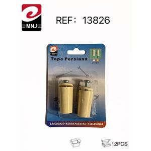 Tope Persiana 2 Pezzi Beige in Plastica con Installazione a Vite per Finestra Fai da Te - Product Image 1