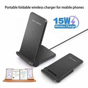 Cargador de Teléfono Portátil de Alta Calidad <span class=keywords><strong>con</strong></span> Logotipo Personalizado, <span class=keywords><strong>Carga</strong></span> Rápida de 15W, Tipo-C, <span class=keywords><strong>con</strong></span> Cargador Inalámbrico Plegable - Product Image 1
