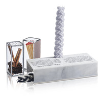Ensemble de bougies Havdalah en Lucite Judaica, porte-bougies de Shabbat en acrylique de haute qualité, personnalisé, juif