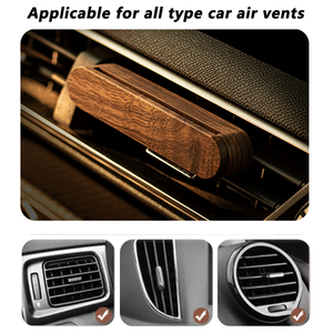 New Car Scent Wood Car Smell Air Freshener <strong>Vent</strong> <strong>Clip</strong> <strong>Diffuser</strong> Black Walnut Wooden Car Air <strong>Diffuser</strong> - Product Image 2