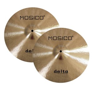 Ensemble de cymbales MOSICO 14 Hihat + 16 <span class=keywords><strong>Crash</strong></span> + 18 <span class=keywords><strong>Crash</strong></span> + 20 Ride Delta Series B20 fabriqués à la main - Product Image 2