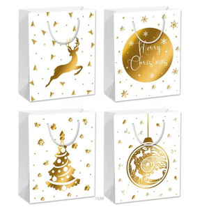 Nuova Borsa Regalo in Carta Kraft con Grafiche Natalizie 2022, Sacchetto per <span class=keywords><strong>Caramelle</strong></span> e Biscotti per Decorazioni di Capodanno - Product Image 5