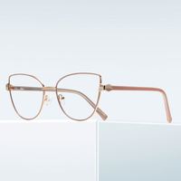 Kacamata Cateye Model 3144, bingkai optik logam, bingkai kacamata Logo kustom Salamin
