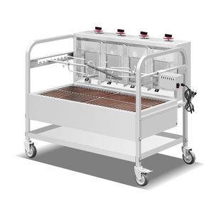 Hot Sale Stainless Steel Rotary Charcoal Bbq Commercial Countertop Lift up V Gate <strong>Barbecue</strong> Grill With <strong>Firebrick</strong> for Restaurant - Product Image 5