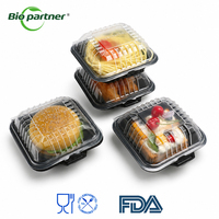 Contenants jetables en plastique PP pour la préparation des repas, boîtes à bento pour la restauration rapide, emballages à clapet pour plats à emporter, emballages pour déjeuner