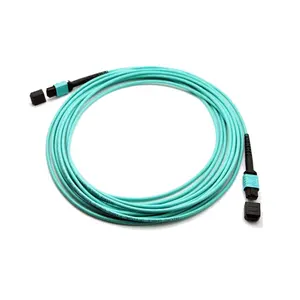 Kabel patch serat optik MPO-MPO-OM3 8 core 100G jalur koneksi transmisi pusat data