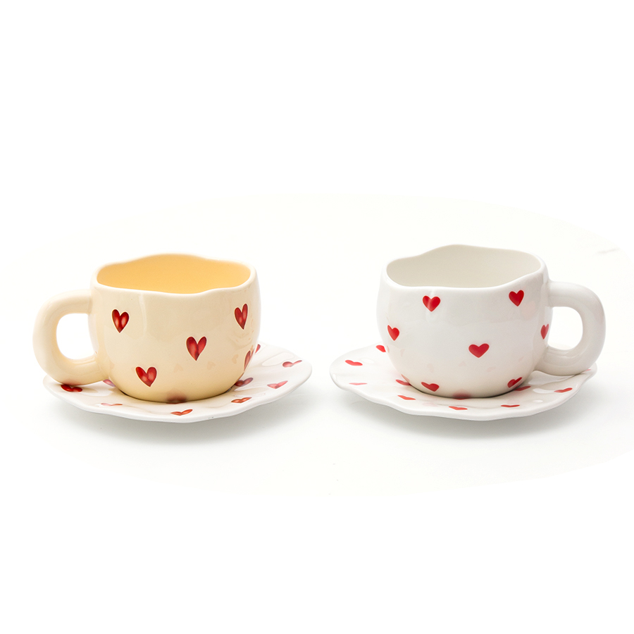 Piattino tazza cuore personalizzato