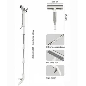 2 brosses de nettoyage pour salle de bain, écologiques, <span class=keywords><strong>à</strong></span> long manche, en acier inoxydable, pour <span class=keywords><strong>nettoyer</strong></span> <span class=keywords><strong>les</strong></span> fenêtres de la cuisine - Product Image 3