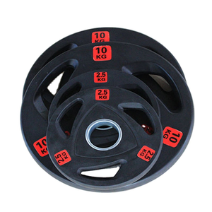 Bộ tạ tập thể dục tại nhà giá sỉ nhà máy, đĩa tạ cao su ba lỗ - Product Image 3