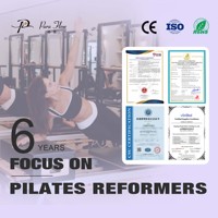 Cama de Pilates Reformer con Estructura de Madera de Arce para Entrenamiento Profesional en Estudio, Ejercicios de Fitness Comerciales y Ejercicio de Cuerpo Completo