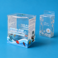 Boîte pliable rectangulaire transparente en PET/PVC jetable avec impression personnalisée pour l'emballage de cosmétiques, maquillage et cils