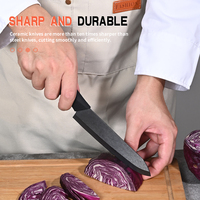 Professionnel 6 pièces en céramique noire Chef Paring couteau utilitaire ensemble couteaux de cuisine en acier inoxydable faits à la main éplucheur outil de coupe