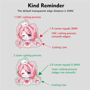 Dijes Acrílicos de Alta Calidad con Bajo Pedido Mínimo, Pines Acrílicos Personalizados con Perlas, Llavero con Perlas, Adecuado para Regalos de Anime - Product Image 4