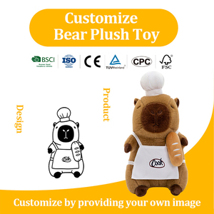 Peluche Capybara <span class=keywords><strong>Chef</strong></span> Tenant un Pain, <span class=keywords><strong>Jouet</strong></span> en Peluche Personnalisé pour Enfants, Vente en Gros Usine - Product Image 1