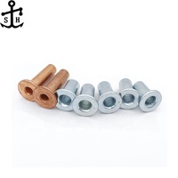 Remaches Tubulares Huecos de Cabeza Plana de Alta Calidad de Aluminio, Acero al Carbono, Latón, Cobre y Acero Inoxidable, Estándar DIN7338