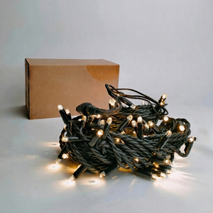Outdoor Waterproof LED <b>Christmas</b> String <b>Lights</b> IP65 Warm <b>White</b> H03RN-F Rubber Cable Commercial Fairy <b>Tree</b> Holiday Decoration - Product Image 2