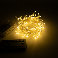 Guirlandes lumineuses à micro-LEDs à piles avec 8 modes, 3M 6M, en forme d'étoiles, pour arbre, plante, couronne, table, décoration de fête de Noël