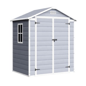 Cobertizo de jardín de lujo iNature ventilado de 6X4Ft cobertizo de almacenamiento impermeable al aire libre con piso - Product Image 1