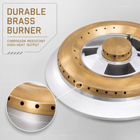Barbecue à gaz professionnel en acier inoxydable avec brûleur latéral intégré, allumage électronique et dispositif de sécurité de la flamme pour l'extérieur de luxe