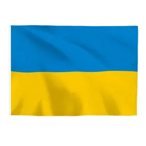 Grosir Poliester 3X5 Kaki Stok Biru Kuning untuk UKR Bendera Ukraina UKR