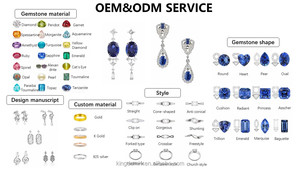 Pendientes de rubí natural para regalo de boda para mujer, Plata de Ley 925 chapada en oro - Product Image 6