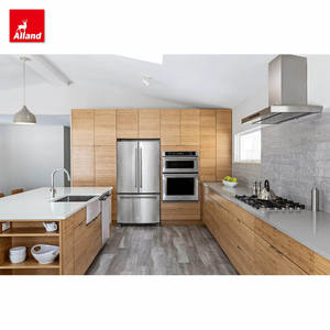 Armoires de cuisine modulaires Alland en <span class=keywords><strong>bois</strong></span> massif et MDF avec finition stratifiée/plaquée verre, design moderne, écologiques, rangement pour salle à manger - Product Image 3