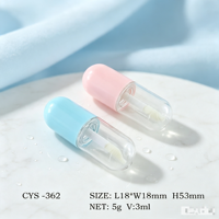 Tube de brillant à lèvres vide en silicone, mini, 3 ml, multicolore, antidérapant, emballage cosmétique en gros