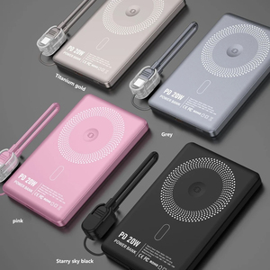 Cargador inalámbrico de alta calidad, ultrafino, 5000Mah, batería portátil, Banco de energía, carga rápida, capacidad Real para iPhone <span class=keywords><strong>con</strong></span> soporte - Product Image 5