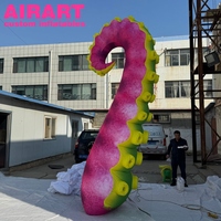 Tentacule de pieuvre gonflable de 4 mètres de long pour la décoration d'événements extérieurs avec des tailles personnalisables