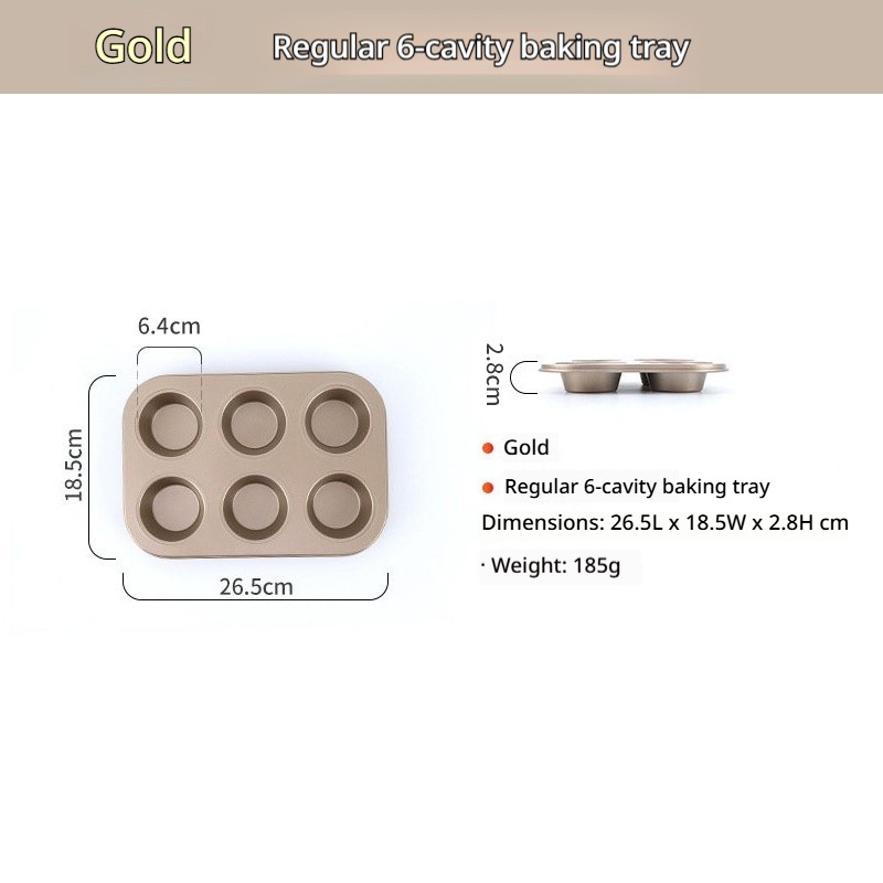 Regular model-gold-6 baking pans
