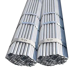 Tubo de acero galvanizado de 12 pies, 25mm de diámetro, 110mm de espesor, tubo de andamio pre galvanizado