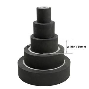 2 "-8" גומי גלגל DIY חגורת מטחנת חלקי סרק גלגל עם מסבים מותקן או כונן רולר על מנוע פיר - Product Image 2