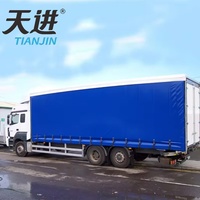 Bâche en tissu PVC enduit haute résistance TIANJIN 900 GSM, rideau latéral en tissu PVC pour publicité sur camions et chargement de remorques