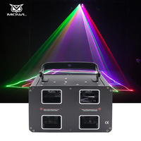 Laser Stroboscopique DMX RGB à Quatre Têtes Double Couche 4 Yeux pour Spectacles Disco, DJ, KTV et Clubs de Nuit