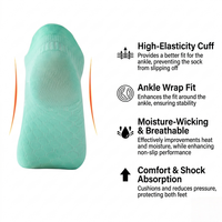 Chaussettes de sport rembourrées pour hommes et femmes, haute élasticité, absorption des chocs, chaussettes de cyclisme durables, chaussettes d'exercice respirantes