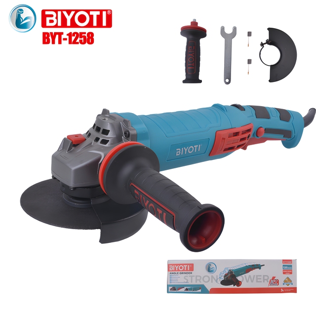 1100W Electric 125mm Heavy Duty Angle Grinder Machine Variable Speed Industrial Corded Angle Grinder for Metal Polisher