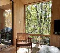 Villa Prefabricada Moderna de 2 Pisos, Antisísmica, de Madera, de Ensamblaje Rápido, con Estructura de Techo Plano, para Viviendas Individuales en Áreas Medianas y Apartamentos de Gran Altura