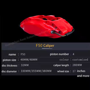 Kit de freno de pinza de 4 pistones Racing F50 de alto rendimiento para Mini R53 Civic Ek Forester <span class=keywords><strong>2024</strong></span> <span class=keywords><strong>IMPREZA</strong></span> Smart 451 Myvi - Product Image 2