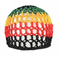 Enfants Rasta Kufi Caps Respirant Maille Crochet Filet À Cheveux pour Sommeil Locs Tresses Protecteur pour Enfants Soins Des