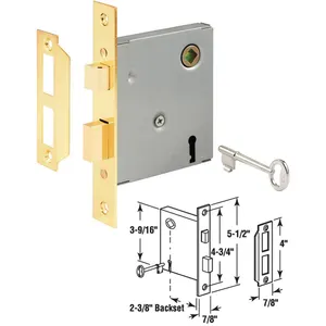 Vintage anahtarlı kapalı gömme kilit vücut kilitli kapı tokmağı silindir uyar 1-3/8-1-3/4 inç. Iç kapılar yerine eski veya kırık