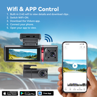 Caméra embarquée 4K IPS 3 canaux avec Wi-Fi et application, enregistreur vidéo, vision nocturne, moniteur de stationnement, dashcam 4K pour voiture
