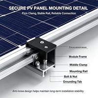 Système de montage photovoltaïque** Rails et supports en aluminium pour panneaux solaires, fixation facile pour accessoires de toiture solaire PV