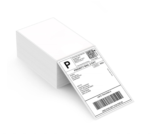 4" X 6" White Direct Thermal Address Shipping Label Thermal Printer Waybill Adhesive Paper 500 Labels Roll for Zebra/brother