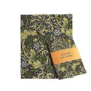 Hoshom Printing – Vente en gros <span class=keywords><strong>de</strong></span> torchons <span class=keywords><strong>de</strong></span> cuisine personnalisés en coton 100 % imprimé sérigraphié, motif Noël, en tissu gaufré type lin, pour boulangerie et pâtisserie - Product Image 2
