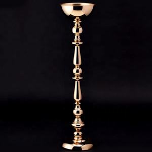 Florero de hoja dorada con soporte, diseño elegante, macetero decorativo para suelo de boda y jarrones - Product Image 5